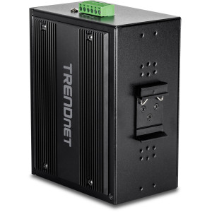TRENDnet TI-G262 26-Port Ethernet Switch, 24 Gigabit ethernet ports, 2 Gigabit SFP slots, 52 Gbps switching capacity, DIN-rail/wall mount